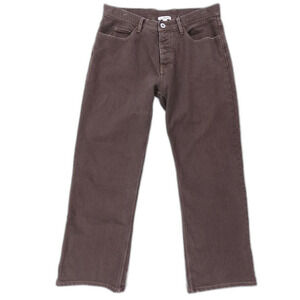 NEW James Perse Garment Dyed Comfort Stretch Straight Jeans Brown Denim 34x30